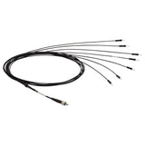 T-BF7F1LS1 - 1x7 Fiber Bundle, Ø200 µm Core, 0.22 NA, High OH, SMA to Ø2.5 mm Ferrules, 1 m Long