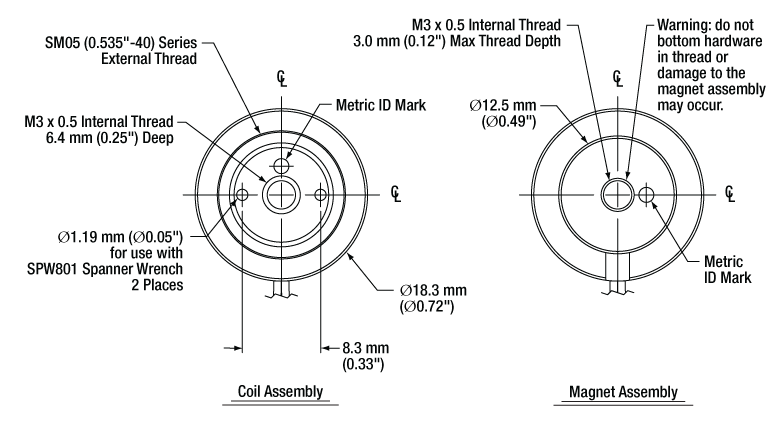 T-VC063/M - Voice Coil Actuator, 6.4 mm Travel