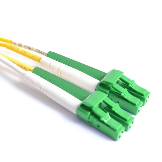 Fiber Optic Patch Cable, LC to LC APC-APC, 10 meters, 1.6mm, Duplex, SM | Plus Corning® SMF-28® Ultra Fiber