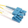 Fiber Optic Patch Cable, LC to SC UPC-UPC, 3 meters, 1.6mm, Duplex, SM | Plus Corning® SMF-28® Ultra Fiber