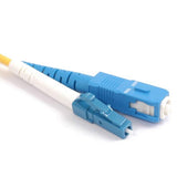 Fiber Optic Patch Cable, LC to SC UPC-UPC, 5 meters, 1.6mm, Simplex, SM | Plus Corning® SMF-28® Ultra Fiber
