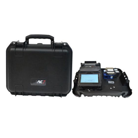 AC7 PRO Fusion Splicer Kit w/FC6S+ Cleaver, Cheetah SOC Holder, Spare ER-17 Electrodes, Sheath Clamps, 250um and 900um removable fiber holders