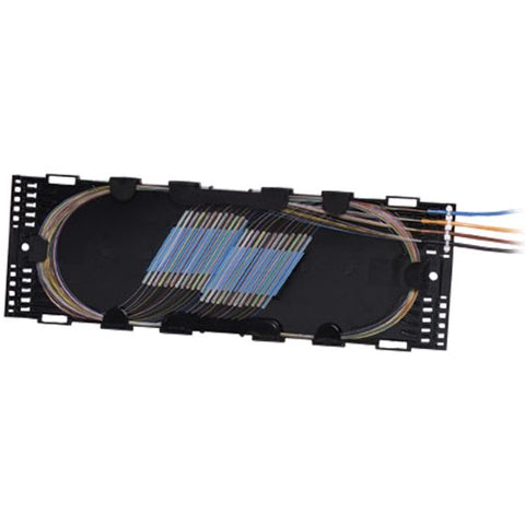Universal splice tray (1) 24 fiber single fiber chip/(1) dual ribbon splices and VHB tape for mechan