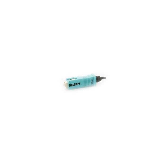 Belden FX Brilliance Universal SC OM3/OM4 Connector, Aqua - 25 Pack