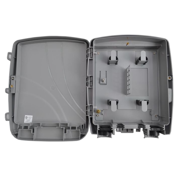 FTTx Fiber Enclosure NID Holds (12) SC or Duplex LC Adapters (No Adapters Included)