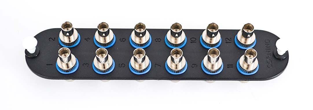 Corning® Adapter Panel CCH Singlemode Loaded with ST Adapters (12-Port) Ceramic Insert