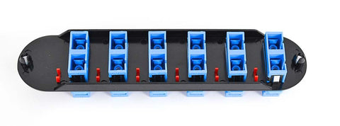 Corning® Adapter Panel CCH Singlemode Loaded with (6) Duplex SC Adapters (12-Fiber) Ceramic Insert