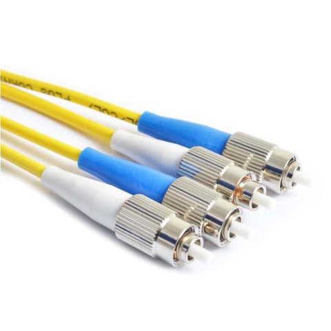 Fiber Optic Patch Cable, FC to FC UPC-UPC, 5 meters, 3mm, Duplex, SM | Plus Corning® SMF-28® Ultra Fiber