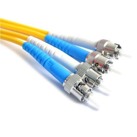 Fiber Optic Patch Cable, ST to ST UPC-UPC, 2 meters, 3mm, Duplex, SM | Plus Corning® SMF-28® Ultra Fiber