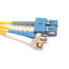 Fiber Optic Patch Cable, ST UPC to SC UPC, 1 meter, 3mm, Duplex, SM | Plus Corning® SMF-28® Ultra Fiber