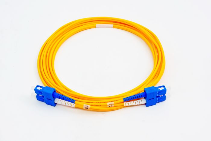 Fiber Optic Patch Cable, SC to SC UPC-UPC, 3 meters, 3mm, Duplex, SM | Plus Corning® SMF-28® Ultra Fiber