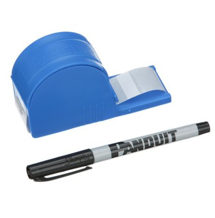 Label Dispenser Kit 1" W x 1.25"L Self-Laminating Vinyl 100/RL