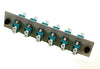 Adapter Plate 6-Pack LC Duplex Multimode (OM3) Aqua Adapters Loaded (12 Fibers) Off White