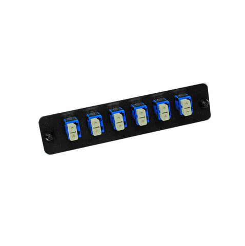 AFL Adapter Plate, Black, 12 LC Duplex SM, Zirconia Sleeve, LGX 118