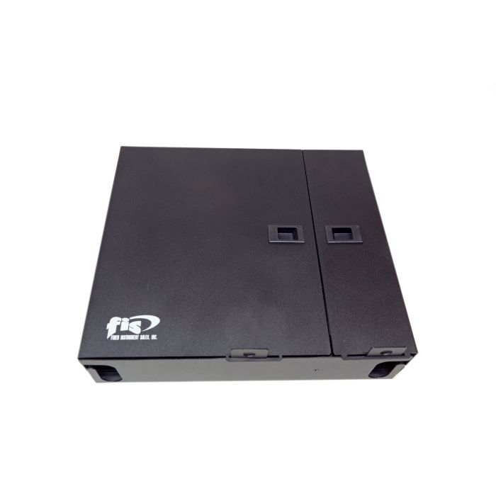 Wall Mount Enclosure 2 Panel Deluxe Loaded with 2 Duplex LC/UPC Plates Pigtails & Splice Trays Black
