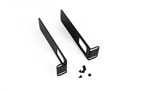 Flush Mount Rack Adapter Brackets 2RU 19" Black (Pair)
