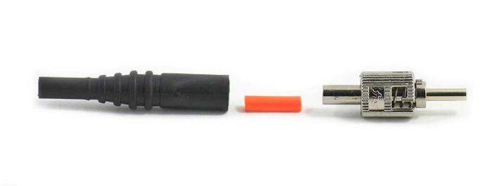 ST Stainless Alloy Ferrule 1000µm Multimode Connector, 3mm Boot, for Plastic Fibers