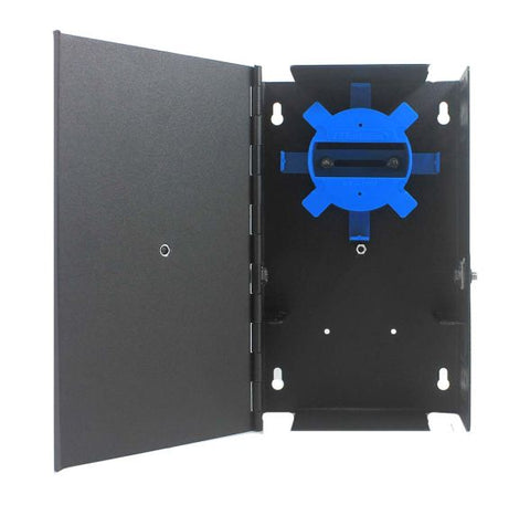 Wall Mount Patch Panel Mini Holds (2) Adapter Plates Unloaded Black