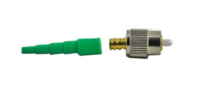 FC/APC Zirconia Ferrule 126µm Single Mode Connector, 900µm Boot, APC Angled Polish