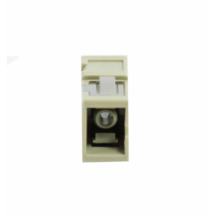 SC Simplex Multimode Adapter, Phosphorous Bronze Sleeve, Beige, No Flange