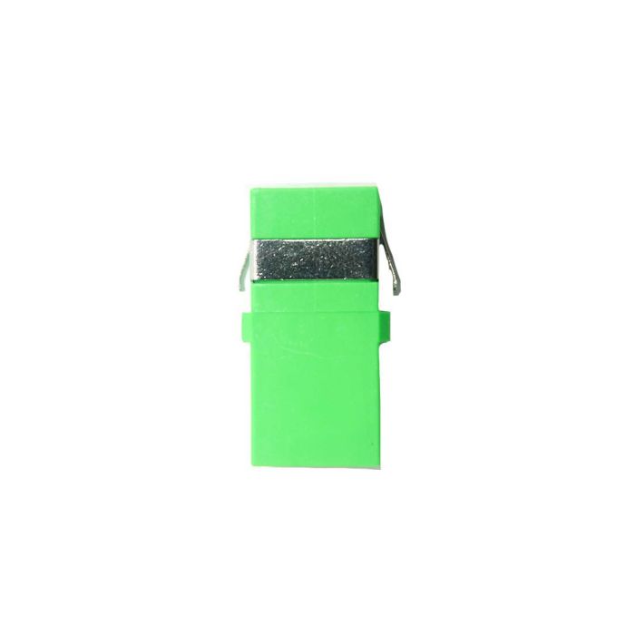SC APC Simplex Adapter - Zirconia - Green - No Flange