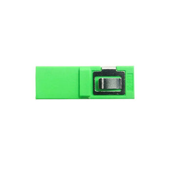 SC APC Simplex Adapter - Zirconia - Green - No Flange
