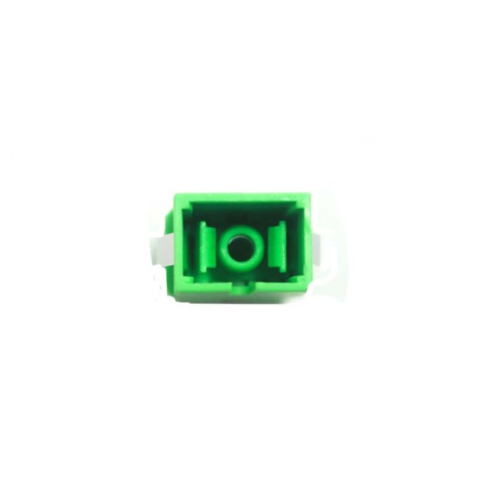 SC APC Simplex Adapter - Zirconia - Green - No Flange