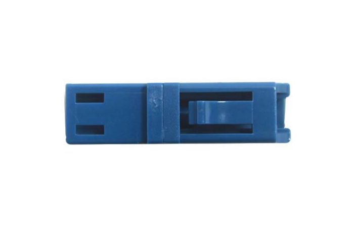 Single Mode LC Mating Sleeve, Zirconia Sleeve, Snap Mount, Blue Color