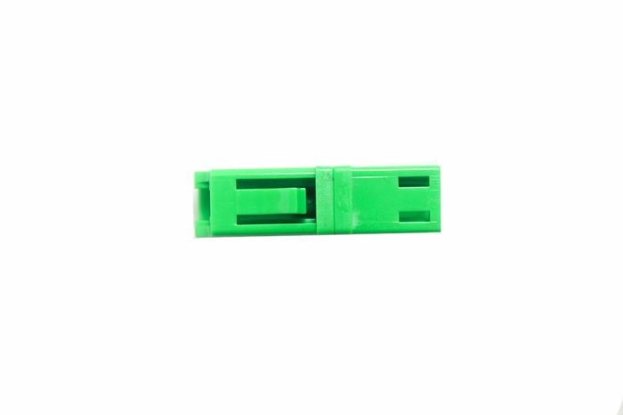 LC/APC Single Mode Mating Sleeve, Zirconia Sleeve, Snap Mount, Green Color
