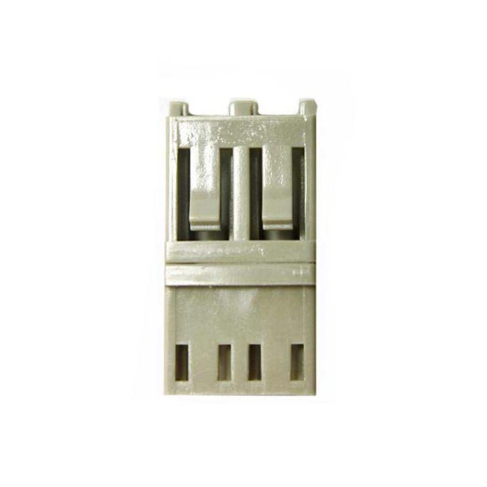 LC Adapter Duplex Beige Multimode - No Flange, Style 5, Square