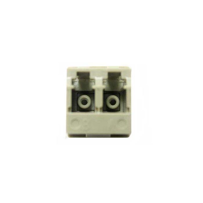 LC Adapter Duplex Beige Multimode - No Flange, Style 5, Square