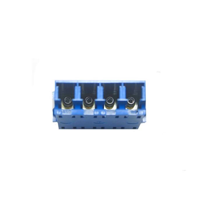 LC Adapter Quad Blue Singlemode - No Flange, SC Duplex Footprint