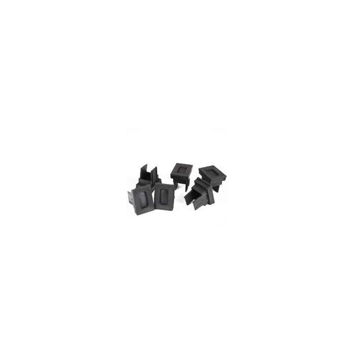 SC Mating Sleeve Click-in Style Adapter Cap Black - 100 Pack