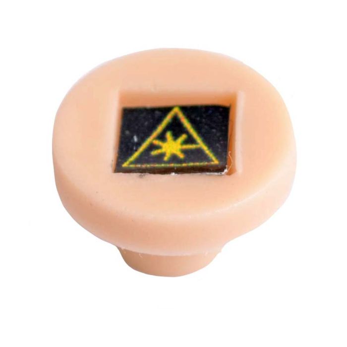 FC Mating Sleeve Adapter Dust Cap with Warning Label - Beige - 100 Pack