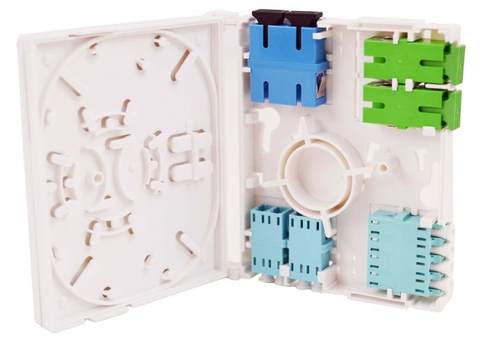 Compact Wall Box with fiber management ring and splice tray(white)