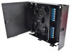 Wall Mount Enclosure 2 Panel Deluxe Loaded with 2 Duplex SC/APC Plates & Splice Trays Black