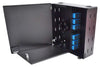 Wall Mount Enclosure 4 Panel Deluxe Loaded with 4 Duplex SC/UPC Plates & Splice Trays Black