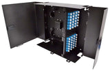Wall Mount Enclosure 8 Panel Deluxe Loaded with 8 Duplex LC/UPC Plates & Splice Trays Black