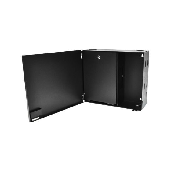 Economy Wall Mount Patch Panel, Holds (2) Adapter Plates, Unloaded - Black