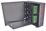 Wall Mount Enclosure 2 Panel Deluxe Loaded with 2 Duplex SC/UPC Plates & Splice Trays Black