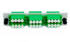 LC/APC Quad 6 Pack SM 24F Green Adapters-Off White