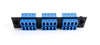 Adapter Plate 6-Pack LC Quad Singlemode Blue Adapters Loaded (24 Fibers) Black