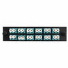 F1LC24DAQMUL - Adapter Plate 6-Pack LC Duplex Multimode 10 Gig Aqua Adapters Loaded (24 Fibers) Off White