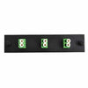 Adapter Plate 3-Pack LC Duplex Singlemode APC Green Adapters Loaded (6 Fibers) Black