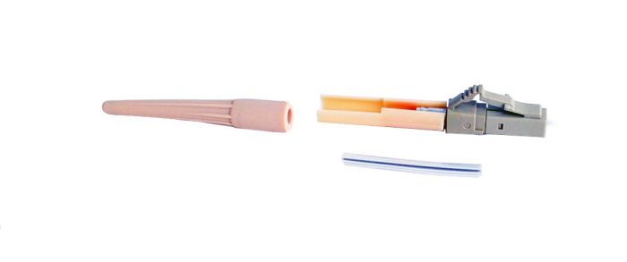 Splice-On Connector Cheetah LC PC Multimode 62.5um OM1 900um Beige 100 Pack