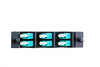 Adapter Plate 6-Pack LC Duplex Multimode (OM3) 10 Gig Aqua Adapters Ports Angled 45 Degrees Loaded (12 Fibers) Black