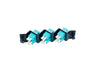 Adapter Plate 6-Pack LC Duplex Multimode (OM3) 10 Gig Aqua Adapters Ports Angled 45 Degrees Loaded (12 Fibers) Black