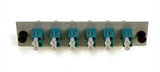 Adapter Plate 6-Pack LC Duplex Multimode (OM3) Aqua Adapters Loaded (12 Fibers) Off White