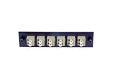 Adapter Plate 6-Pack LC Duplex Multimode Square Adapters Beige Adapters Loaded (12 Fibers) Black