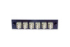 Adapter Plate 6-Pack LC Duplex Multimode Square Adapters Beige Adapters Loaded (12 Fibers) Black